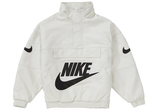 Supreme Nike Leather Anorak White