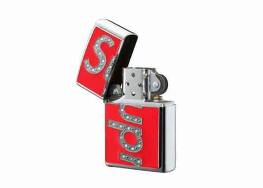 Supreme Swarovski Zippo Red